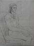 Susana Rojas. 1992 La Chilena mirandome. dibujo al grafito 60x80cm