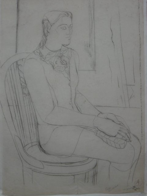 Susana Rojas. 1992 La Chilena. dibujo 84x57cm