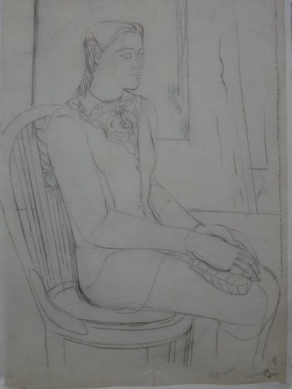 Susana Rojas. 1992 La Chilena. dibujo 84x57cm 