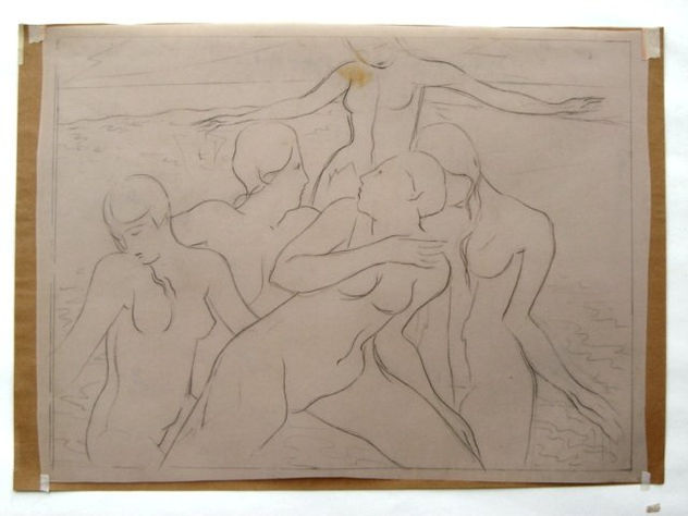 Susana Rojas. 1997 La Piscina IV. dibujo 56x76cm