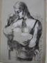 Susana Rojas. 2000 Madre y niño. carbonilla, tiza.