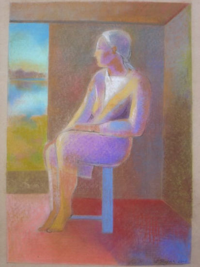 Susana Rojas. 2001 La islera -pastel 50x65cm 