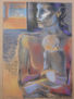 Susana Rojas. 2001 Madre y niño. pastel 56x90cm