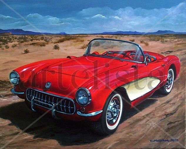 "Chevrolet Corvette -1957-" Acrílico Lienzo Otros