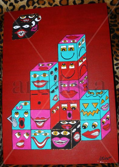 Cubismo Surrealista ó Como vivir en comunidad con La Mala Educación Acrylic Canvas Others