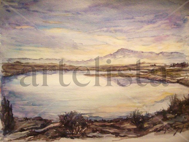 Embalse de Bellus, valencia Watercolour Paper Landscaping