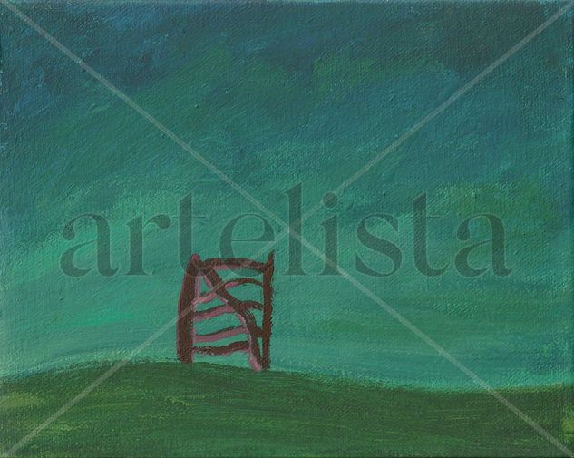 Barrera solitaria Oil Canvas Landscaping