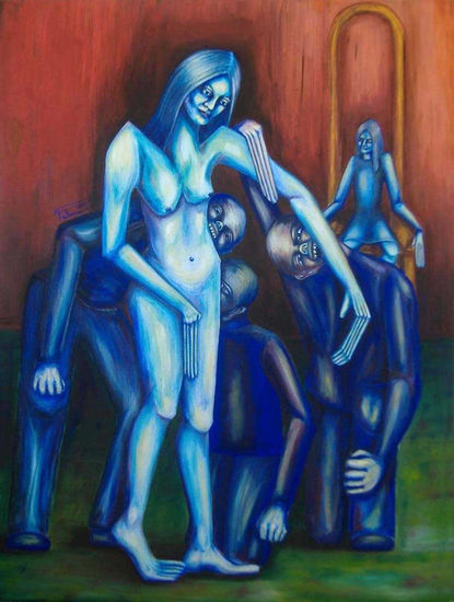 La Devorada Oil Canvas Figure Painting