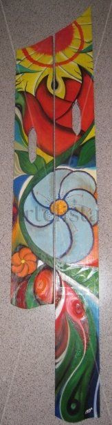 Flores sobre tablones