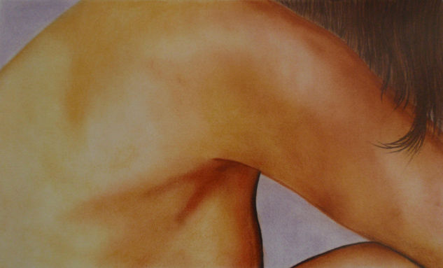 mujer Pencil (coloured) Paper Nude Paintings