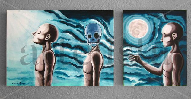 Siempre de Frente Acrylic Canvas Figure Painting