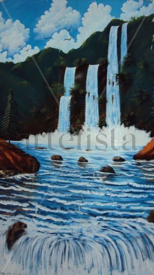 cascada fresca Acrylic Canvas Landscaping