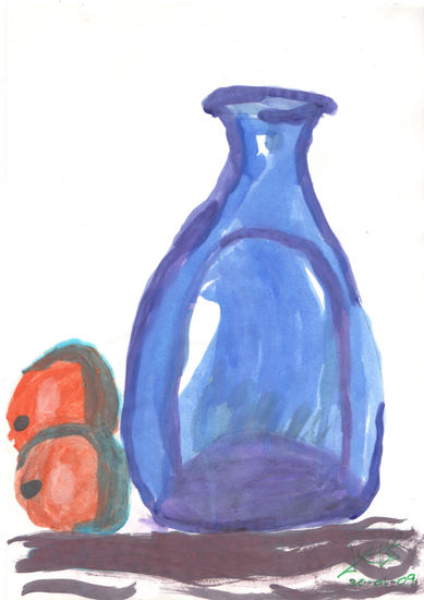 Botella con tomates 