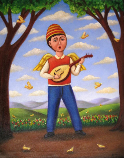 Angel tocando