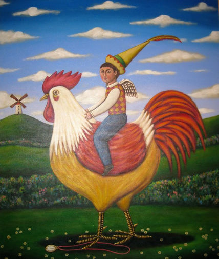 Angel con gallito