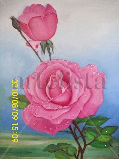 Rocio de la mañana Oil Canvas Floral Painting