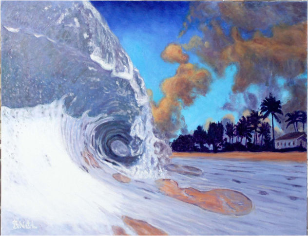 OLA EN LA PLAYA 65X50