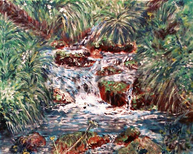 Detalle Arroyo Llampas (Argovejo-León) Acrylic Canvas Landscaping