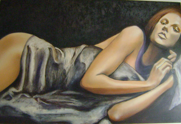 431-Mujer, paño, recostada