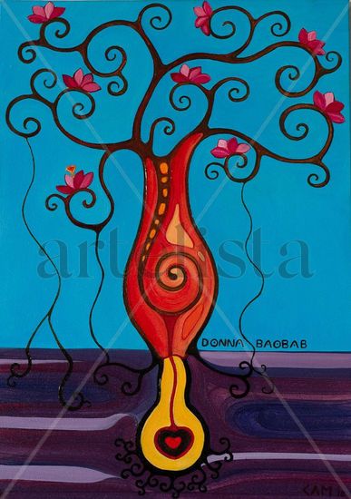 donna baobab Oil Canvas Landscaping