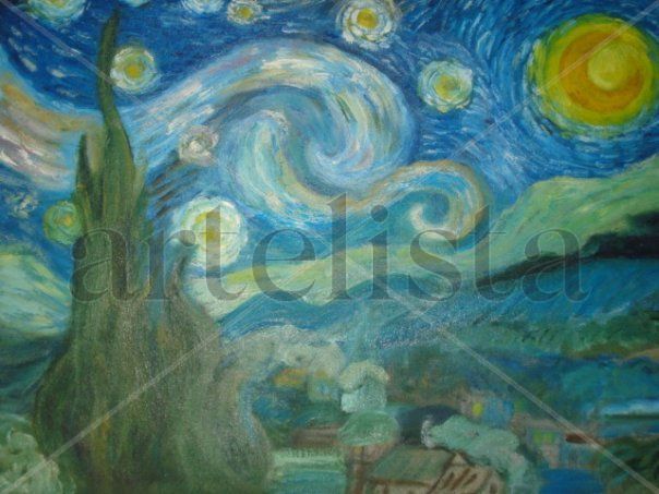 LA NOCHE ESTRELLADA DE VINCENT VAN GOGH Óleo Lienzo Paisaje