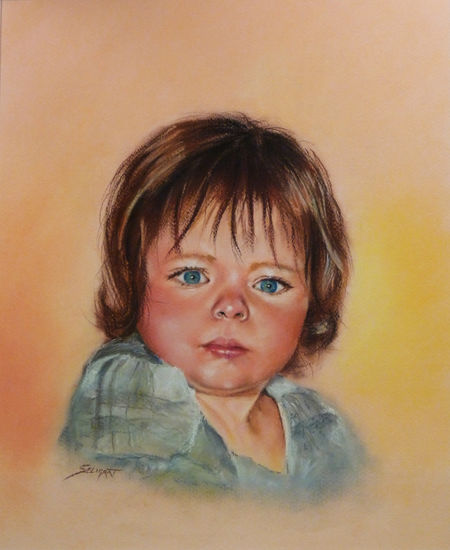 RETRATO DE ANIA Pastel Paper Portrait