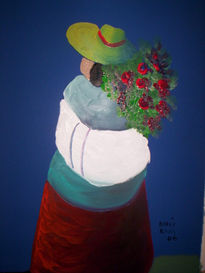 Mujer con flores