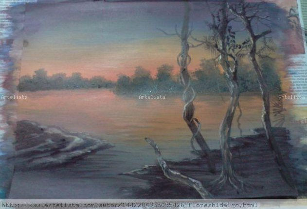 mi atardecer Acrylic Card Landscaping