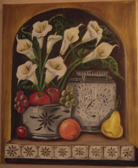 Bodegon floral Oil Canvas Still Life Paintings