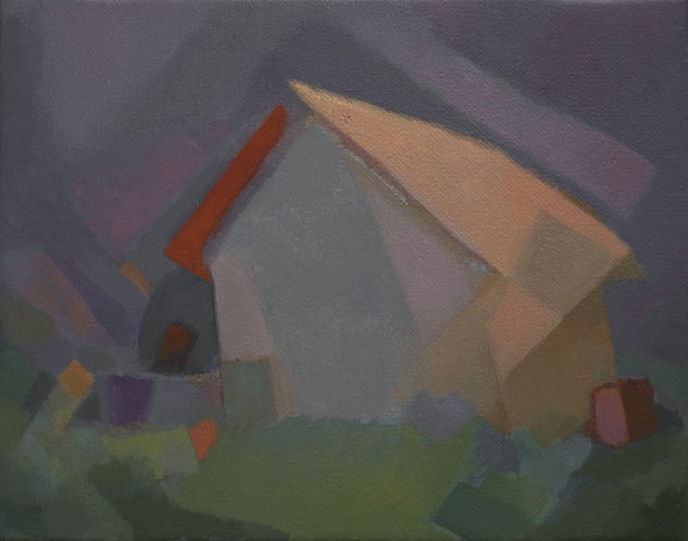 Luz geométrica Oil Canvas Landscaping