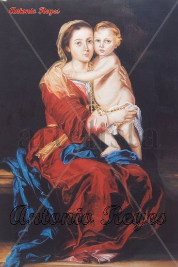 VIRGEN DEL ROSARIO Óleo Lienzo Retrato