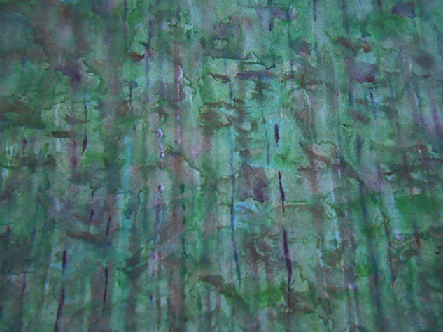 Bosque entre la niebla Acuarela Papel Paisaje