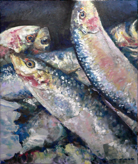 Boquerones Oil Canvas Still Life Paintings