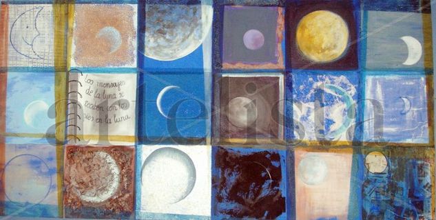 Mensajes de la luna I Mixed media Canvas Others