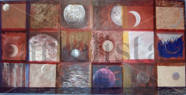 Mensajes de la luna II Mixed media Canvas Others