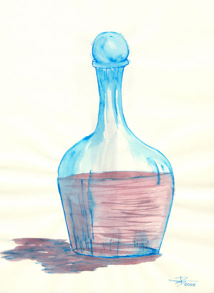 Botella con vino