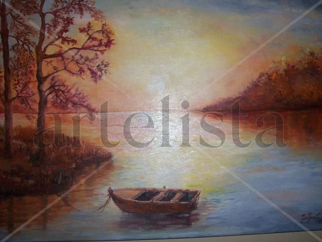 reflejos dorados Oil Canvas Landscaping