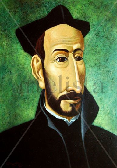 San Ignacio de Loyola Óleo Lienzo Figura