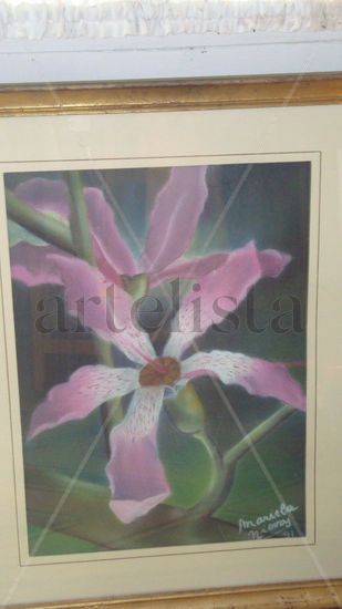 Flores. Pastel Paper Floral Painting