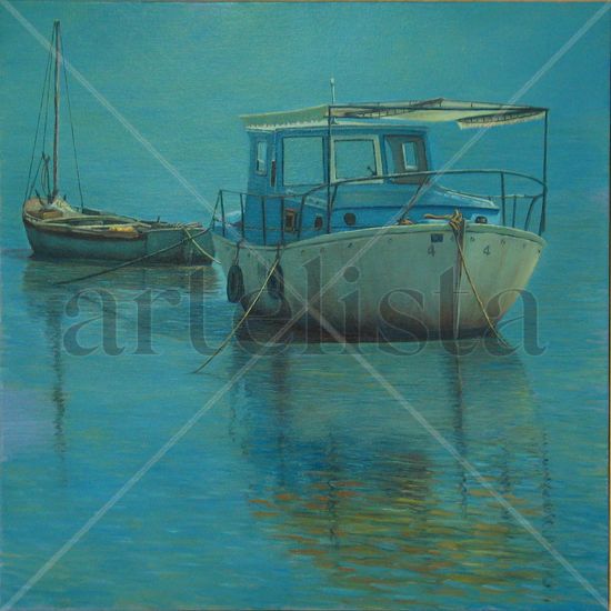 EL DESCANSO TRAS LA PESCA Oil Canvas Landscaping