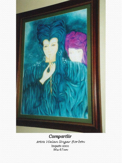 Compartir  COLECCION  PRIVADA DEL ARTISTA Pastel Card Figure Painting