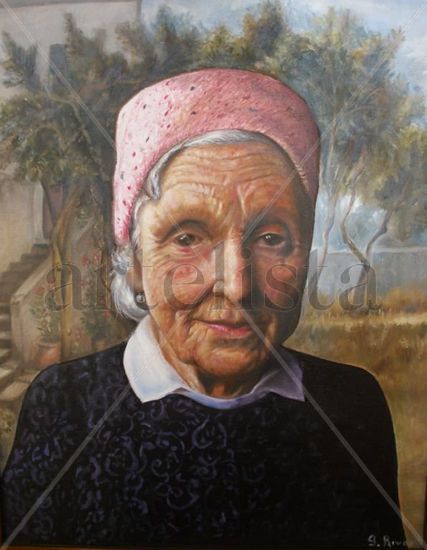 Abuela Óleo Lienzo Retrato