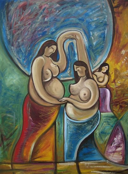 Mujeres danzando en Tlapazola