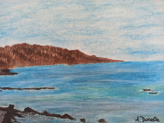 Peninsula de Jandia Pastel Paper Landscaping