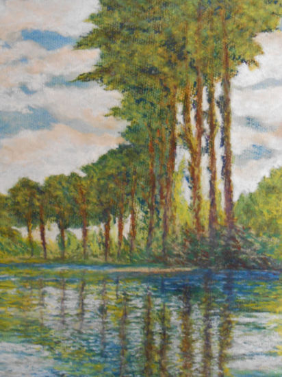 Álamos a lo largo del río Pastel Paper Landscaping