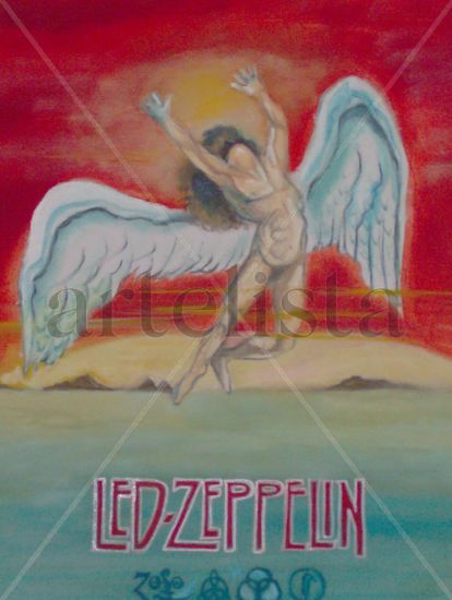 LED ZEPPELIN Óleo Lienzo Otros