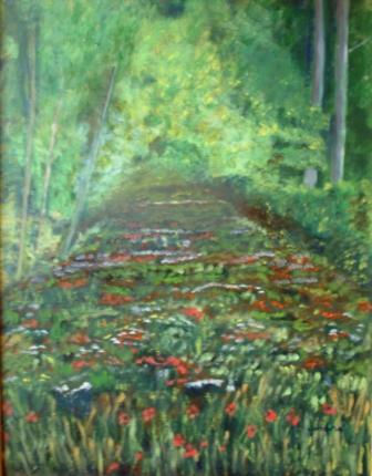 CAMINO DE AMAPOLAS Oil Panel Landscaping