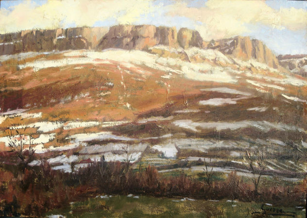 Primeras nieves en la Peña. Bercedo.