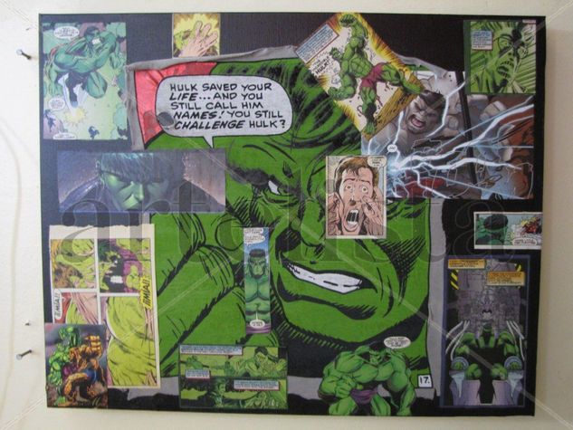 SERIE COLLAGE COMICS. HULK Canvas Others