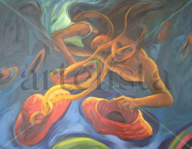 Vuelo de paz Oil Canvas Figure Painting